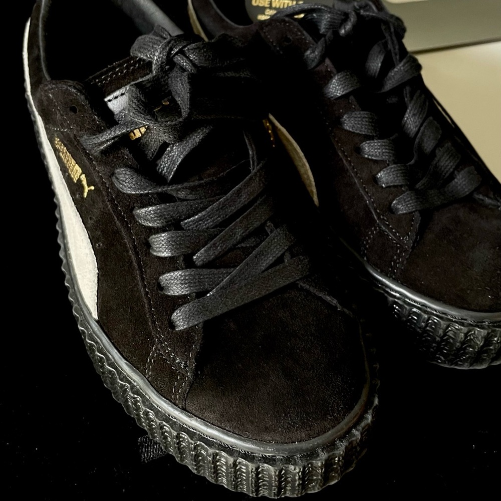 Puma X Fenty 90s Creepers Suede ‘Black Star’ Black & White Size 7 EU 37.5 NEW